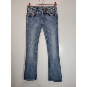 Miss Me Irene Bootcut Jeans Watsonville Wash Contrast Stitch Womens 26